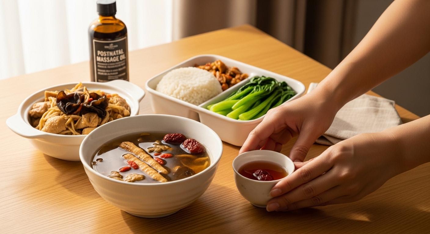 Singapore Post-Birth Recovery with Food Delivery and Massage Support